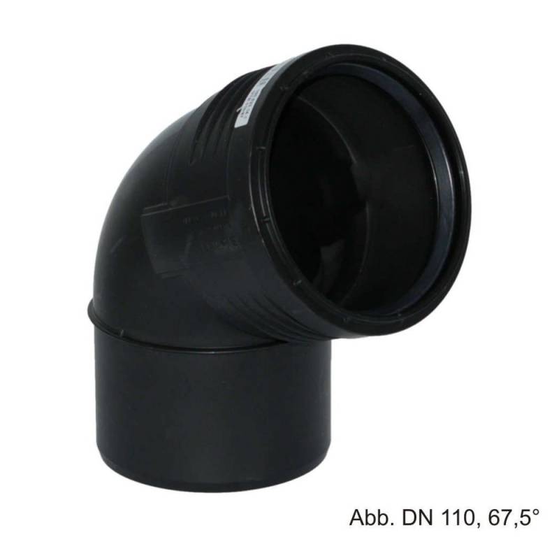 GEBERIT Wasserrohr Geberit Silent-PP Bogen mit 1 Muffe, DN 50-67,5° von GEBERIT