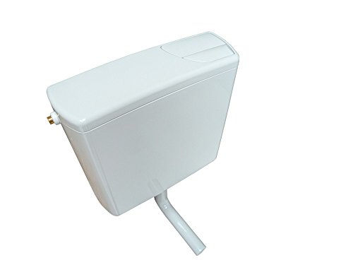 Geberit Aufputz Spülkasten AP140 für 2-Mengen-Spülung, Toilettenspülung tief hängend, mit flexiblem Wasseranschluss, geräuscharm, weiß, Art.Nr. 140300111 von Geberit