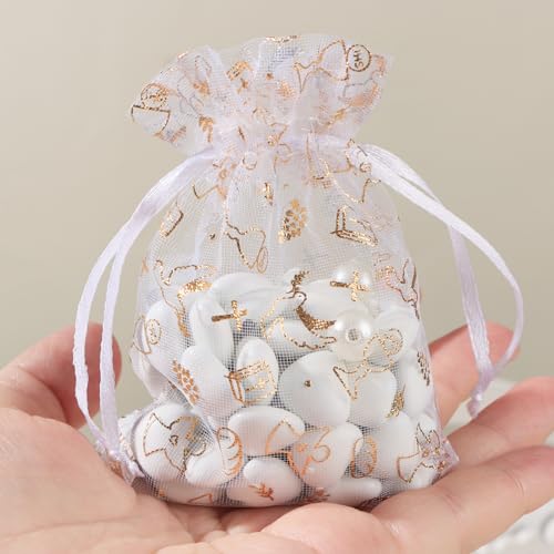 50 Stück Organza Beutel mit Tauben Bibeln Engeln Mustern Gastgeschenke Organzasäckchen für Kommunion Konfirmation Taufe Party Geschenk Geburtstag Gäste Geburt Deko Kommuniongeschenke 50 Stück Organza Beutel mit Tauben Bibeln Engeln Mustern Gastgeschenke Organzasäckchen für Kommunion Konfirmation Taufe Party Geschenk Geburtstag Gäste Geburt Deko Kommuniongeschenke von GEBETTER