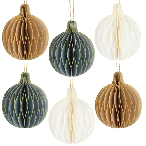 6 Stück Wiederverwendbar Weihnachten Wabenbälle zum Aufhängen Papier Weihnachtsdeko Ornamente Dekoration Waben Hängende Deko für Weihnachtsanhänger Weihnachtsbaum Schmuck Christbaumschmuck (3 Farben) 6 Stück Wiederverwendbar Weihnachten Wabenbälle zum Aufhängen Papier Weihnachtsdeko Ornamente Dekoration Waben Hängende Deko für Weihnachtsanhänger Weihnachtsbaum Schmuck Christbaumschmuck (3 Farben) von GEBETTER