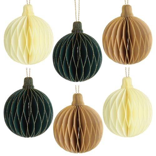 6 Stück Wiederverwendbar Weihnachten Wabenbälle zum Aufhängen Papier Weihnachtsdeko Ornamente Dekoration Waben Hängende Deko für Weihnachtsanhänger Weihnachtsbaum Schmuck Christbaumschmuck (3 Farbe) 6 Stück Wiederverwendbar Weihnachten Wabenbälle zum Aufhängen Papier Weihnachtsdeko Ornamente Dekoration Waben Hängende Deko für Weihnachtsanhänger Weihnachtsbaum Schmuck Christbaumschmuck (3 Farbe) von GEBETTER