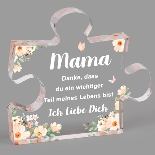 Beste Mama Muttertagsgeschenke Acryl mit Spruch Mutter Deko Geschenk Mutti Geschenkideen für Geburtstag Muttertag Weihnachten Geburtstagsgeschenk Dekoschild Dekoration von GEBETTER