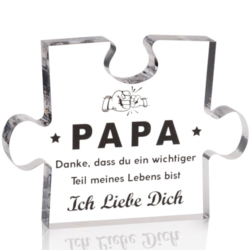 Bester Papa Vatertagsgeschenk Acryl mit Spruch Vater Deko Geschenk Vati Geschenkideen für Geburtstag Vatertag Weihnachten Geburtstagsgeschenk Dekoschild Dekoration von GEBETTER