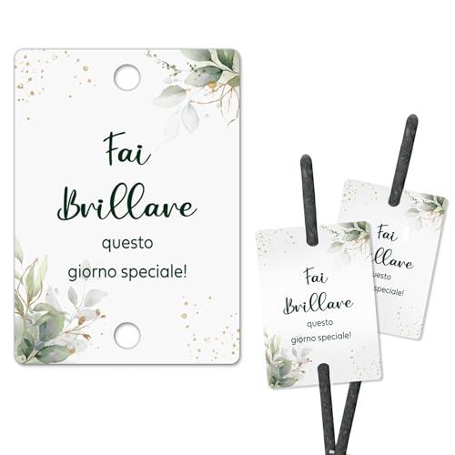 Italienisch 100 Stück Hochzeit Schilder für Wunderkerzen Leuchtstäbe Etiketten Knicklichter Hochzeitsschilder Tischdeko für Hochzeitsdeko Hochzeit Party Zubehör Gastgeschenk (100* Grüne Blätter) von GEBETTER