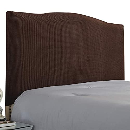 GEBIN Bett Kopfteil Hussen Stretch Bett Kopfteil Abdeckung Bettkopfteil Bezug Staubdicht Kopfteilbezug Schlafzimmer Dekor, Kopfteilbezug Staubdicht Verdicken (Dunkelbraun,120CM) von GEBIN