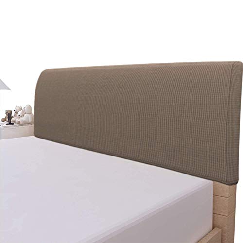 GEBIN Bett Kopfteil Abdeckung Modern Nordisch Plüsch Verdicken Elastische All-Inclusive Bett Kopf Abdeckung Bett Kopf Zurück Schutz Staub Abdeckung Kopfteil Abdeckungen (Kamel,200cm) von GEBIN