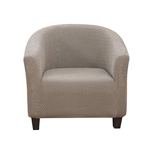 GEBIN Club Chair Schonbezug, Sesselschoner Sesselüberwurf, Stretch Sofahusse Elastisch Wannenstuhlbezug Sesselüberzug Für Clubsessel Loungesessel Cocktailsessel (Khaki) von GEBIN