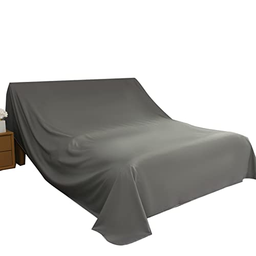 GEBIN Möbel Staubdichtes Tuch, Staubdichtes Tuch Möbel Staubschutz für TV Sofa Staubschutz für Wohnzimmer Dekoration (Dunkelgrau,2.4x3 m) von GEBIN