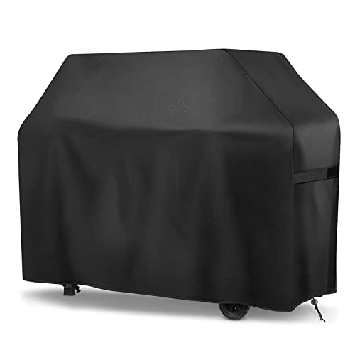 Grillabdeckung, Grill abdeckhaube, Grill Abdeckplane, 420D Oxford Stoff Wasserdicht Gasgrill Schutzhülle Abdeckhaube, BBQ Cover Schutzhuelle Haube - Für Weber... (145x61x117cm) von GEBIN