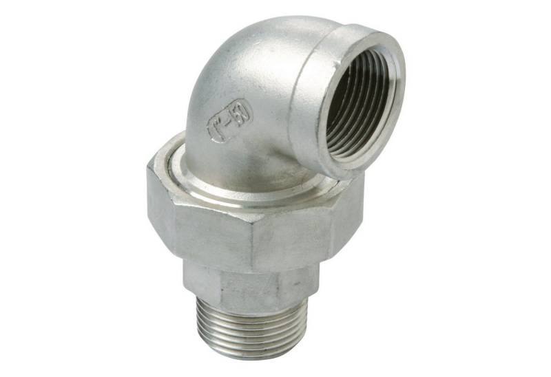 GEBO Gewindefitting Edelstahl Winkel Verschraubung 1" IG/AG V4A Rohr Winkelverschraubung GEBO Gewindefitting Edelstahl Winkel Verschraubung 1" IG/AG V4A Rohr Winkelverschraubung von GEBO