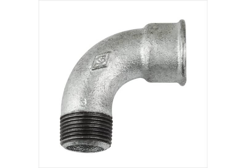 GEBO Gewindefitting Temperguss Bogen 1 1/2 Zoll 3/2" 90° Winkel IG/AG DN40 von GEBO