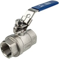 Gebo - Edelstahl Kugelhahn, zweiteilig, Eco, voller Durchgang, ig 1/2 Zoll (dn 15), Stahlhebel lang von GEBO