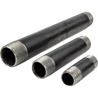 Gebo - Rohrdoppelnippel - Langnippel Stahl schwarz, Typ 23, 1 Zoll x 250 mm von GEBO