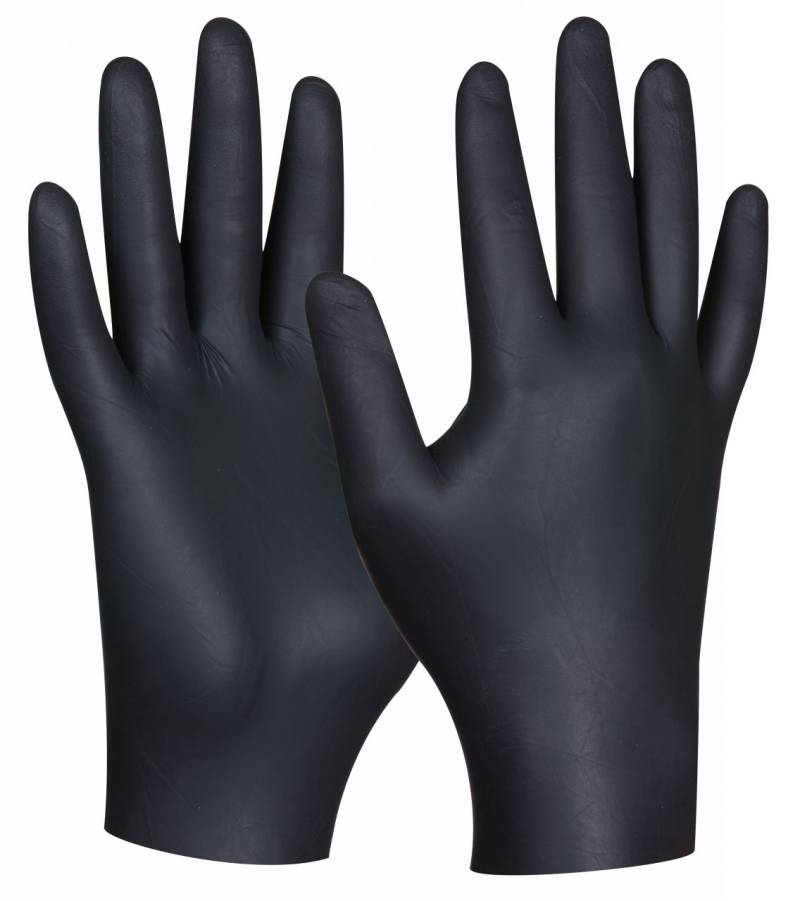 Gebol Einweghandschuh schwarz Nitril Ultra Strong ungepudert 80 Stück von GEBOL