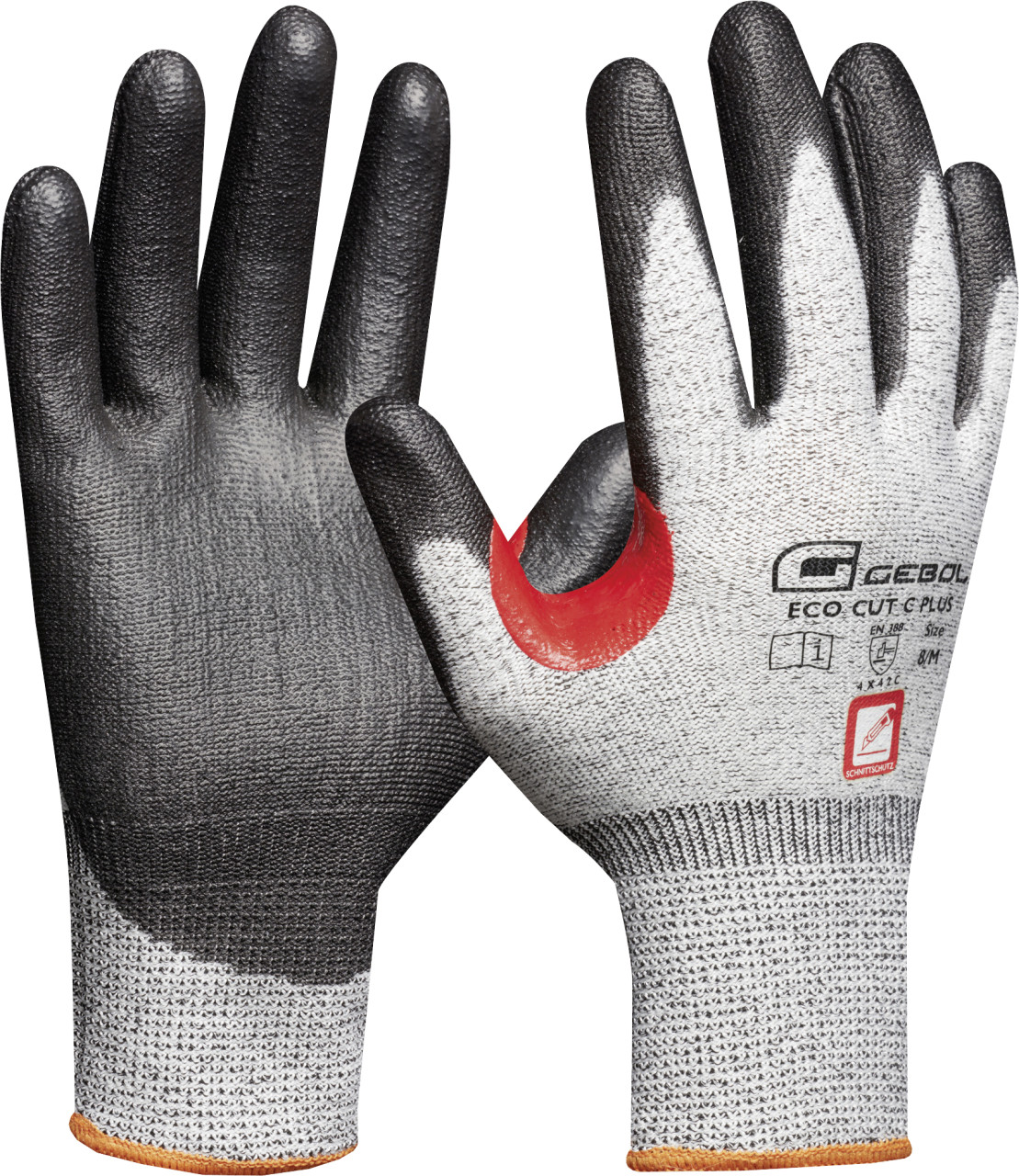 Gebol Handschuh Eco Cut C Plus grau/schwarz/rot von GEBOL