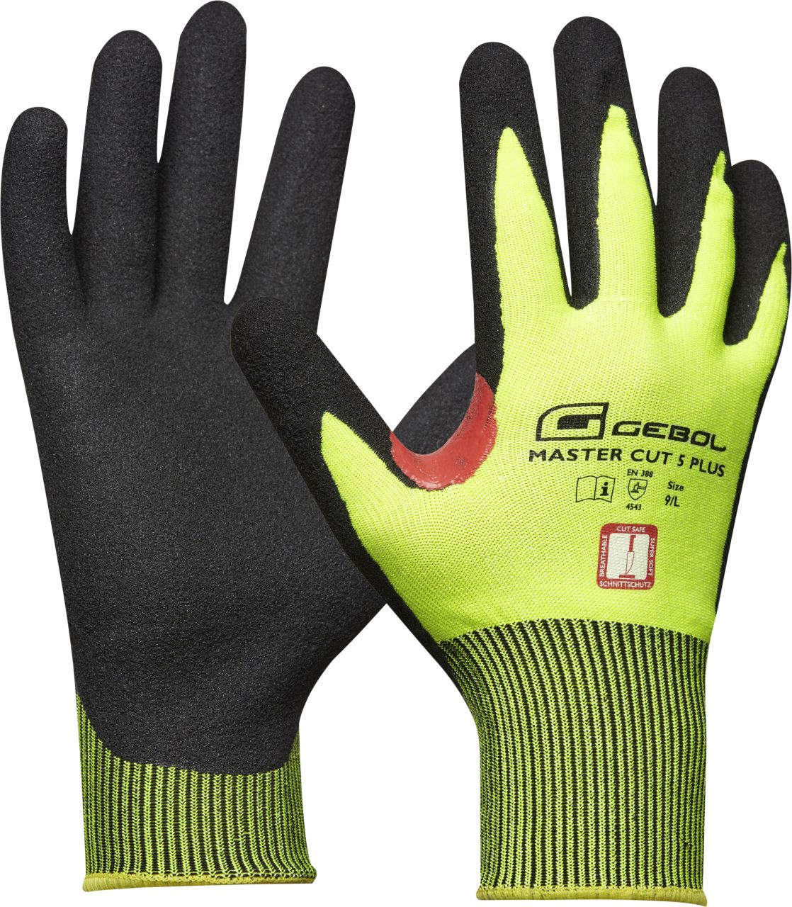 Gebol Handschuh Master Cut 5 Plus neongelb, Gr. 11 von GEBOL