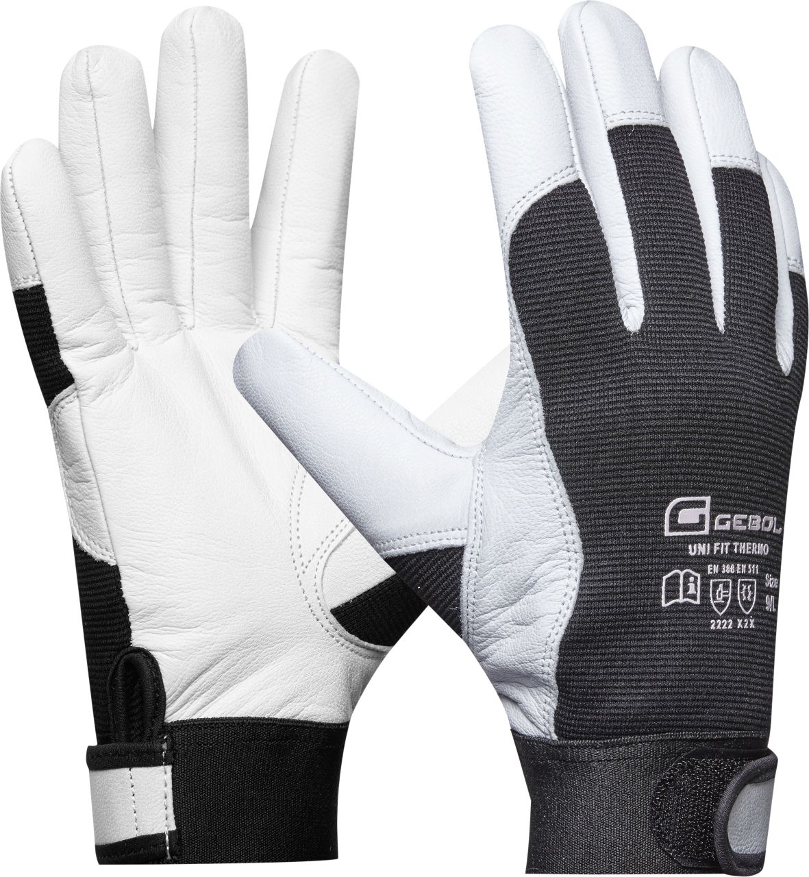 Gebol Handschuh Uni Fit Comfort weiß/schwarz von GEBOL