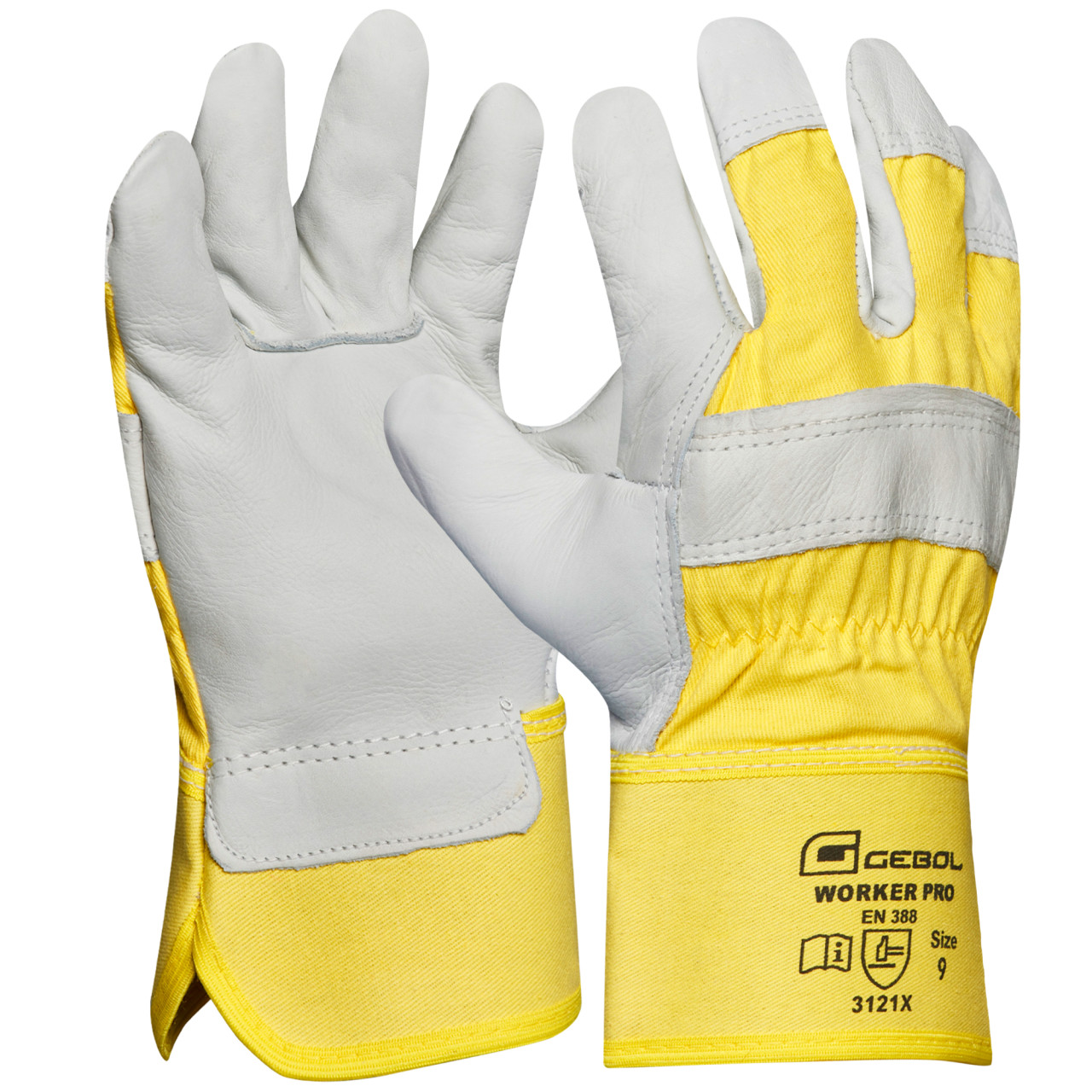 Gebol Handschuh Worker Pro gelb/weiß von GEBOL