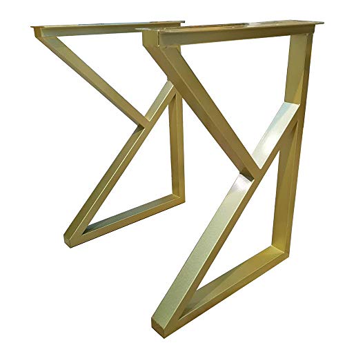2 Stück K-Form-Tischmöbel, Möbelbeine, strapazierfähige Küche, Esszimmer, DIY-Stützfuß mit Schrauben (Color : Gold, Size : 72cm) von GEBSKI