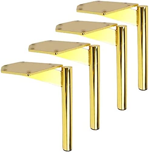 4 STÜCKE Eisen Sofa Möbel Möbelbeine, Unterstützung, Schrank Möbelbeine, DIY TV Schrank Möbel Möbelbeine, Couchtische, Weinschrank, Gold (Color : Gold) von GEBSKI