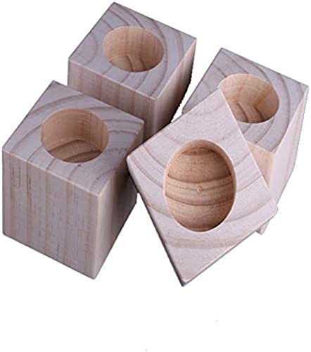 GEBSKI ， 4-teilige Möbelbeine Holz for Zuhause, quadratisches, rundes Loch, Erhöhung der Höhe, Aufzug for Holztisch, Schreibtisch, Bett, Aufzug/10 cm/I (Color : 5cm, Size : Inner Diameter 3.5Cm) von GEBSKI