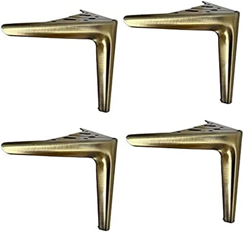 GEBSKI 4er-Set, modernes Dreieck, DIY-Tischmöbel, Möbelbeine, Schrank, Sofamöbel, Möbelbeine, for Couchtische/Nachttische/Bett, mit Schrauben (15 cm / (Color : Bronze, Size : 12cm/4.7in) von GEBSKI