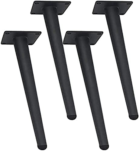 GEBSKI 4er-Set Eisen schwarz konisch abgeschrägt for Couchtisch TV Schrank Sofa Stuhl Schrank 20 cm (Size : 12cm) von GEBSKI