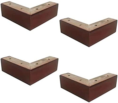 GEBSKI Möbelbeine, modernes Sofa, dreieckige Möbelbeine, Möbelbeine for Schrankmöbel, 4 Stück, for Nachttisch, Bett, Teile, braun, 5 cm/weiß, rot (Color : Red, Size : Nero) von GEBSKI