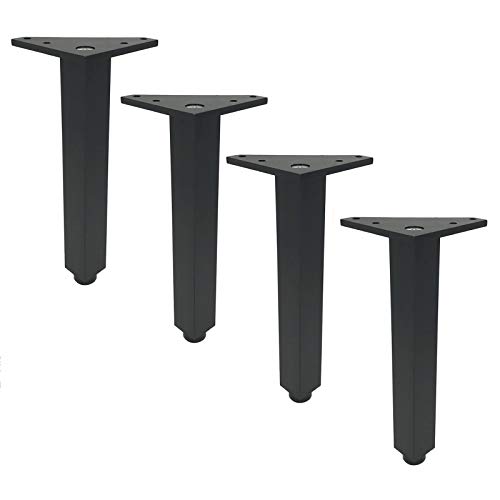 GEBSKI Verstellbarer robuster Fuß for Tisch/Bett und Sofa/Schrank, einfache Installation, Schwarze Möbelbeine, Höhe: 6–30 cm (Color : Black Color, Size : 10cm) von GEBSKI