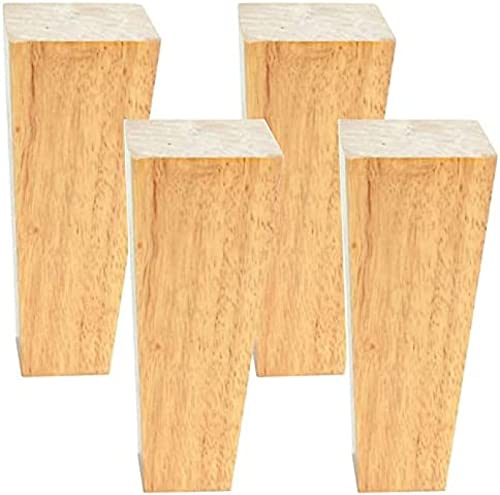 ， Massivholz Konisch Gerade Kegel Möbel Möbelbeine mit Anti-Rutsch-Matten for Heimwerker Bett TV Schrank Arbeitsplatte, 4 Stück/a/20 cm (Color : B, Size : 10Cm/3.9In) von GEBSKI