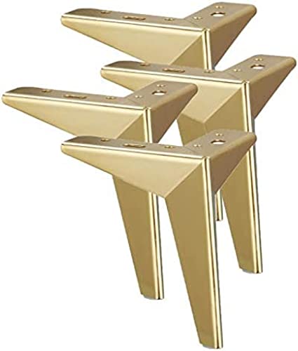 Mehrere Optionen in Mehreren Farben und Mehreren Größen Sofa Stützmöbel Möbelbeine Rhombus Tisch- und Stuhlmöbel Möbelbeine Stützmöbel Möbelbeine for Schrankbetten, G (Color : Gold, Size : 17cm) von GEBSKI