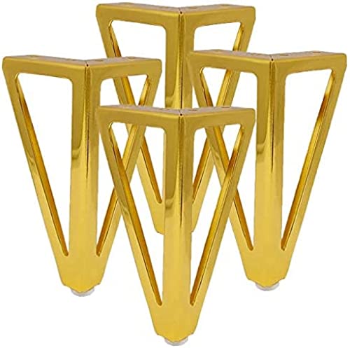 Mehrere und mehrfarbige Optionen Sofastütze Möbelmöbelbeine Tische und Stühle Möbelmöbelbeine Anwendbares Bett- und Couchtischzubehör (Farbe: Gold, SI (Color : Gold, Size : 15cm*4) von GEBSKI