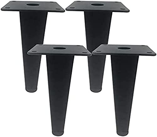 Sofamöbel Möbelbeine Couchmöbel Möbelbeine Tischmöbel Möbelbeine Kommodenmöbel Möbelbeine, 4er-Set, gerade konisch zulaufend, quadratisch, for DIY-Bücherregal-Stuhl/Schwarz/130 mm/5 Zoll, Schwarz,1 ( von GEBSKI