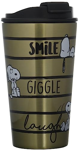 GEDA LABELS to go Iso-Becher Snoopy Smile 350ml, Gold von Gedalabels