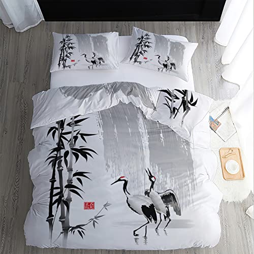 GEDAEUBA Bettwäsche 135x200 Japanisch - Asiatische Bettbezug 135 x 200 2er Set, Wendebettwäsche und Kissenbezug 80x80, Weiche & Angenehme & Atmungsaktive Mikrofaser Bettwäsche-Sets mit Reißverschluss GEDAEUBA Bettwäsche 135x200 Japanisch - Asiatische Bettbezug 135 x 200 2er Set, Wendebettwäsche und Kissenbezug 80x80, Weiche & Angenehme & Atmungsaktive Mikrofaser Bettwäsche-Sets mit Reißverschluss von GEDAEUBA