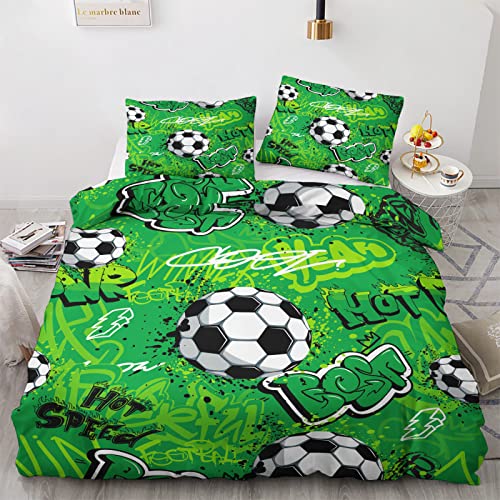 GEDAEUBA Bettwäsche 140x200 Fußball - Jungen Bettbezug 2er Set, Wendebettwäsche und Kissenbezug 70x90, Weiche & Angenehme & Atmungsaktive Mikrofaser Bettwäsche-Sets mit Reißverschluss GEDAEUBA Bettwäsche 140x200 Fußball - Jungen Bettbezug 2er Set, Wendebettwäsche und Kissenbezug 70x90, Weiche & Angenehme & Atmungsaktive Mikrofaser Bettwäsche-Sets mit Reißverschluss von GEDAEUBA