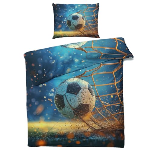 GEDAEUBA Bettwäsche 140x200 Fußball - Jungen Sport Bettbezug 140x200 2er Set, Wendebettwäsche und Kissenbezug 70x90, Weiche & Angenehme Mikrofaser Bettwäsche-Sets mit Reißverschluss GEDAEUBA Bettwäsche 140x200 Fußball - Jungen Sport Bettbezug 140x200 2er Set, Wendebettwäsche und Kissenbezug 70x90, Weiche & Angenehme Mikrofaser Bettwäsche-Sets mit Reißverschluss von GEDAEUBA