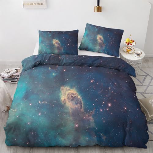 GEDAEUBA Galaxie Bettwäsche 135x200 - Kinder Weltraum Bettbezug 135 x 200 2er Set, Wendebettwäsche und Kissenbezug 80x80, Weiche & Angenehme Mikrofaser Bettwäsche-Sets mit Reißverschluss GEDAEUBA Galaxie Bettwäsche 135x200 - Kinder Weltraum Bettbezug 135 x 200 2er Set, Wendebettwäsche und Kissenbezug 80x80, Weiche & Angenehme Mikrofaser Bettwäsche-Sets mit Reißverschluss von GEDAEUBA