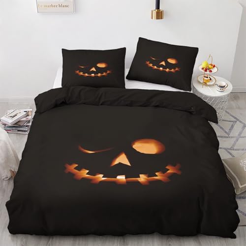 GEDAEUBA Geister Deko - Halloween Geistergesicht Bettwäsche 135x200 Sommer, Kinder Bettbezug 135 x 200 2er Set, Wendebettwäsche und Kissenbezug 80x80, Bettwäsche-Sets mit Reißverschluss GEDAEUBA Geister Deko - Halloween Geistergesicht Bettwäsche 135x200 Sommer, Kinder Bettbezug 135 x 200 2er Set, Wendebettwäsche und Kissenbezug 80x80, Bettwäsche-Sets mit Reißverschluss von GEDAEUBA