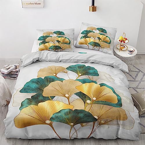 GEDAEUBA Ginkgo Biloba Bettwäsche 135x200 Sommer - Ginkgo Bettbezug 135 x 200 2er Set, Wendebettwäsche und Kissenbezug 80x80, Weiche & Atmungsaktive Mikrofaser Bettwäsche-Sets mit Reißverschluss GEDAEUBA Ginkgo Biloba Bettwäsche 135x200 Sommer - Ginkgo Bettbezug 135 x 200 2er Set, Wendebettwäsche und Kissenbezug 80x80, Weiche & Atmungsaktive Mikrofaser Bettwäsche-Sets mit Reißverschluss von GEDAEUBA