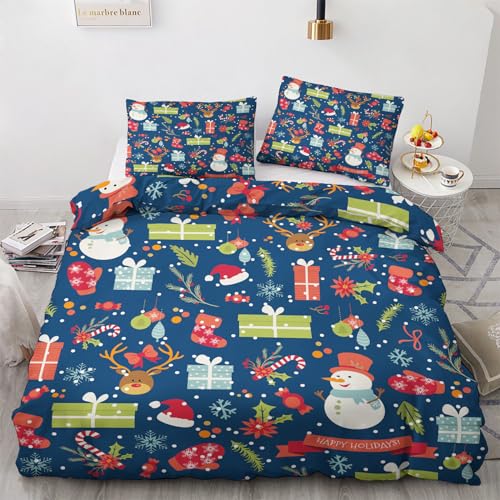 GEDAEUBA Kinder Weihnachten Bettwäsche 135x200 - Weihnachts Bettbezug 135 x 200 2er Set, Wendebettwäsche und Kissenbezug 80x80, Weiche & Angenehme Mikrofaser Bettwäsche-Sets mit Reißverschluss GEDAEUBA Kinder Weihnachten Bettwäsche 135x200 - Weihnachts Bettbezug 135 x 200 2er Set, Wendebettwäsche und Kissenbezug 80x80, Weiche & Angenehme Mikrofaser Bettwäsche-Sets mit Reißverschluss von GEDAEUBA