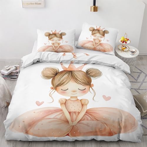 GEDAEUBA Prinzessin Bettwäsche 135x200 - Süße Mädchen Bettbezug 135 x 200 2er Set, Wendebettwäsche und Kissenbezug 80x80, Weiche & Angenehme Mikrofaser Bettwäsche-Sets mit Reißverschluss GEDAEUBA Prinzessin Bettwäsche 135x200 - Süße Mädchen Bettbezug 135 x 200 2er Set, Wendebettwäsche und Kissenbezug 80x80, Weiche & Angenehme Mikrofaser Bettwäsche-Sets mit Reißverschluss von GEDAEUBA