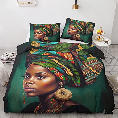 GEDAEUBA Sommer Bettwäsche 135x200 Afrikanische Frau - Afrika Bettbezug 135 x 200 2er Set, Wendebettwäsche und Kissenbezug 80x80, Weiche & Angenehme Mikrofaser Bettwäsche-Sets mit Reißverschluss GEDAEUBA Sommer Bettwäsche 135x200 Afrikanische Frau - Afrika Bettbezug 135 x 200 2er Set, Wendebettwäsche und Kissenbezug 80x80, Weiche & Angenehme Mikrofaser Bettwäsche-Sets mit Reißverschluss von GEDAEUBA