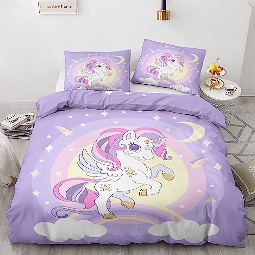 GEDAEUBA Sommer Bettwäsche 140x200 Einhorn - Mädchen Bettbezug 140x200 2er Set, Wendebettwäsche und Kissenbezug 70x90, Weiche & Atmungsaktive Mikrofaser Bettwäsche-Sets mit Reißverschluss GEDAEUBA Sommer Bettwäsche 140x200 Einhorn - Mädchen Bettbezug 140x200 2er Set, Wendebettwäsche und Kissenbezug 70x90, Weiche & Atmungsaktive Mikrofaser Bettwäsche-Sets mit Reißverschluss von GEDAEUBA
