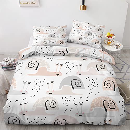 GEDAEUBA Sommer Bettwäsche 155x220 Schnecke - Kinder Bettbezug 155x220 3 teilig, Wendebettwäsche und Kissenbezug 80x80, Weiche & Atmungsaktive Mikrofaser Bettwäsche-Sets mit Reißverschluss GEDAEUBA Sommer Bettwäsche 155x220 Schnecke - Kinder Bettbezug 155x220 3 teilig, Wendebettwäsche und Kissenbezug 80x80, Weiche & Atmungsaktive Mikrofaser Bettwäsche-Sets mit Reißverschluss von GEDAEUBA