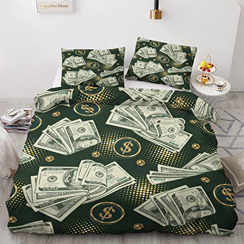 GEDAEUBA Winter Bettwäsche 135x200 Dollar - Geldscheine Bettbezug 135 x 200 2er Set, Wendebettwäsche und Kissenbezug 80x80, Weiche & Angenehme & Warme Mikrofaser Bettwäsche-Sets mit Reißverschluss GEDAEUBA Winter Bettwäsche 135x200 Dollar - Geldscheine Bettbezug 135 x 200 2er Set, Wendebettwäsche und Kissenbezug 80x80, Weiche & Angenehme & Warme Mikrofaser Bettwäsche-Sets mit Reißverschluss von GEDAEUBA