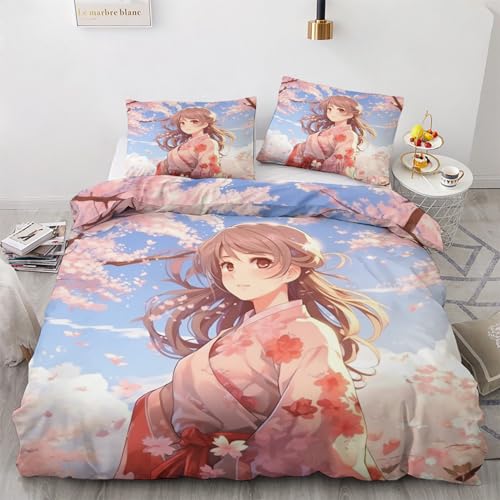 GEDAEUBA Winter Bettwäsche 200x220 Anime Mädchen - Japanische Bettbezug 200 x 220 3 teilig, Wendebettwäsche und Kissenbezug 80x80, Weiche & Angenehme Mikrofaser Bettwäsche-Sets mit Reißverschluss GEDAEUBA Winter Bettwäsche 200x220 Anime Mädchen - Japanische Bettbezug 200 x 220 3 teilig, Wendebettwäsche und Kissenbezug 80x80, Weiche & Angenehme Mikrofaser Bettwäsche-Sets mit Reißverschluss von GEDAEUBA