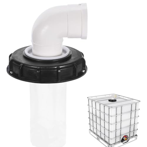 GEDEGOOK 90° IBC Deckel Filter, IBC Deckelfilter Regenwasserfilter Wasserfilter Nylon Auswaschbar Mit Deckel, 163mm Tankdeckel Wasserfilter, IBC Tank Filter Zubehör Lid für Regenwassertank von GEDEGOOK