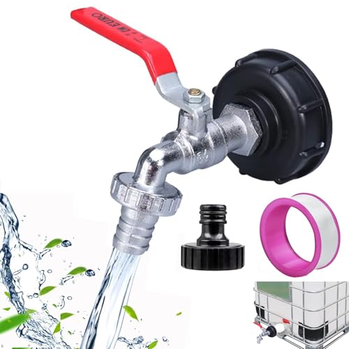 GEDEGOOK Wasserhahn 3/4" IBC Tank Zubehör IBC Auslaufhahn Adapter for S60x6 Wassertank 1000l IBC Container Zubehör IBC Adapter Gartenschlauch Wassertank Schlauchanschluss Ersatz für Regenwassersammler GEDEGOOK Wasserhahn 3/4" IBC Tank Zubehör IBC Auslaufhahn Adapter for S60x6 Wassertank 1000l IBC Container Zubehör IBC Adapter Gartenschlauch Wassertank Schlauchanschluss Ersatz für Regenwassersammler von GEDEGOOK