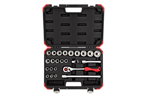GEDORE red Steckschlüsselsatz, 24-teilig, Mit Umschaltknarre, Ratsche, Steckschlüssel und Bitsatz, 1/2" GEDORE red Steckschlüsselsatz, 24-teilig, Mit Umschaltknarre, Ratsche, Steckschlüssel und Bitsatz, 1/2" von Gedore Red